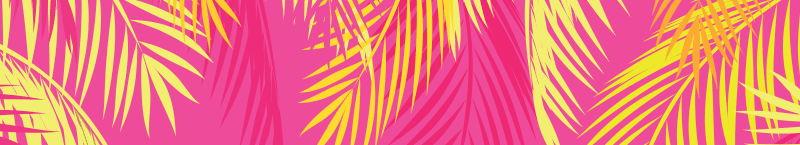 Pink and yellow palm artwork for Sunshine Eye and Retina